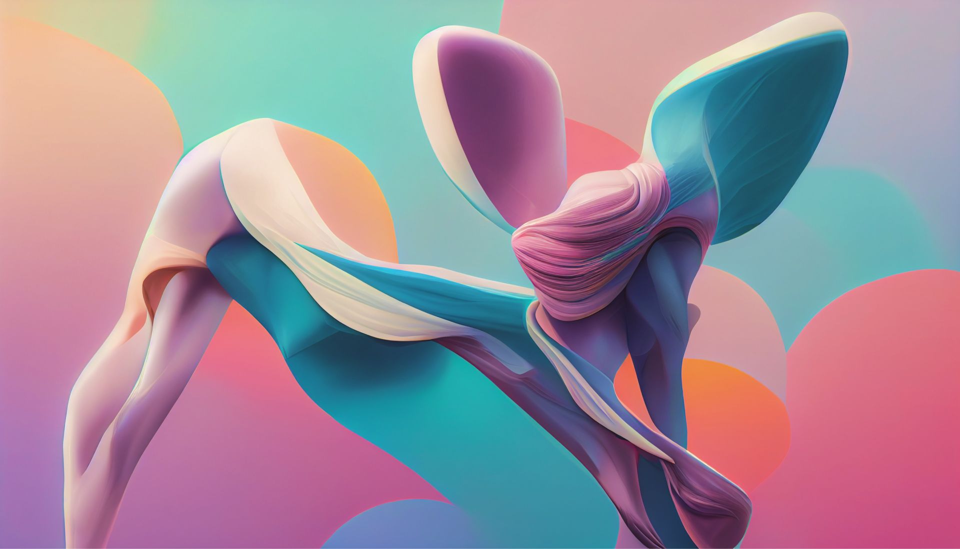 Abstract ballerina artwork
